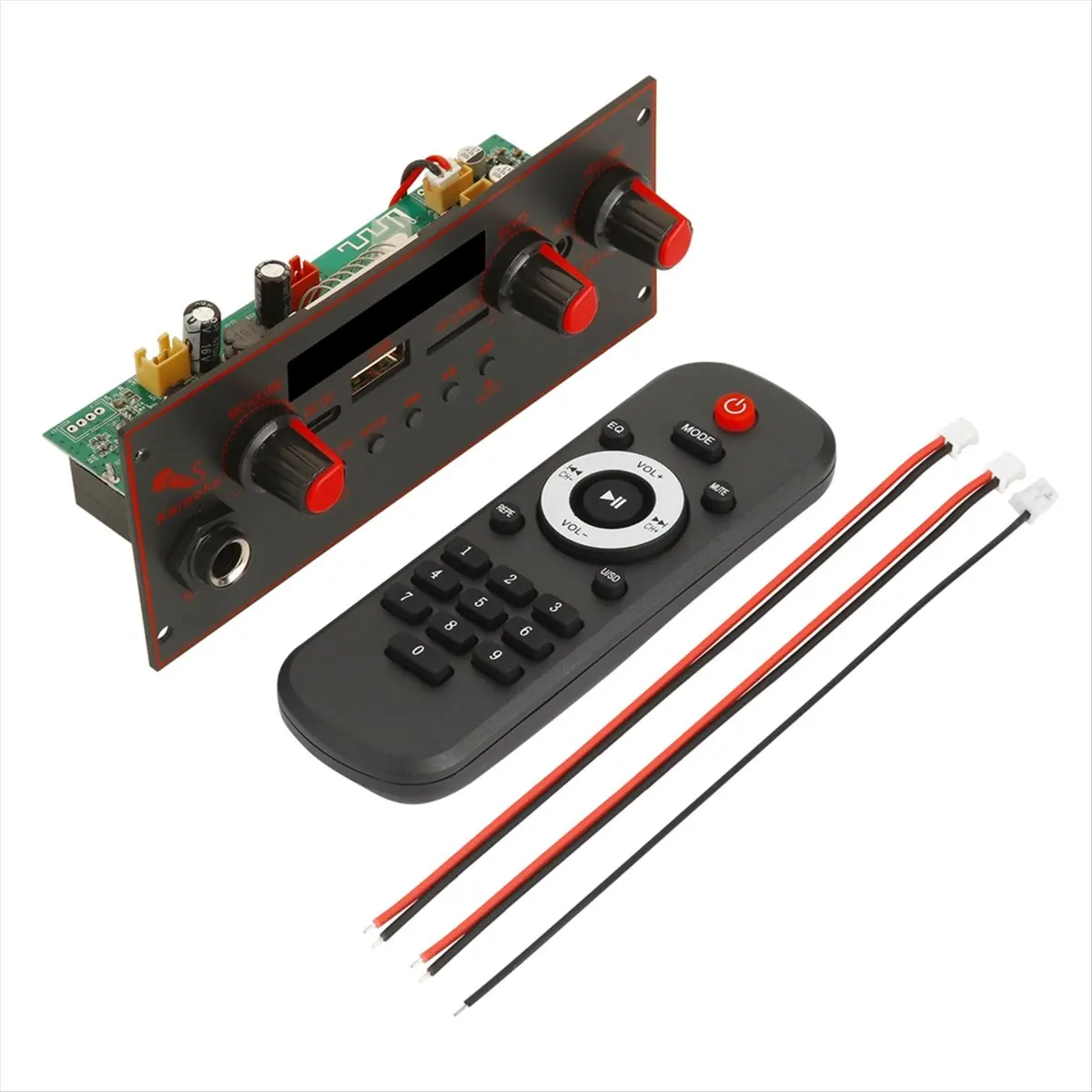 Fits for Bluetooth 5.0 MP3 Decoder Board 10W Amplifier Audio Player 5V DIY MP3 Player Car FM Radio Module TF USB Mic Record