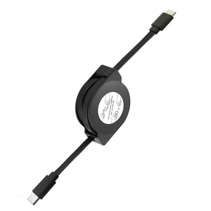 Retractable PD 60W USB C to USB C Data Cable, Notebook Fast Charging Cord Compatible with Type C Phone Switch Tablets and More