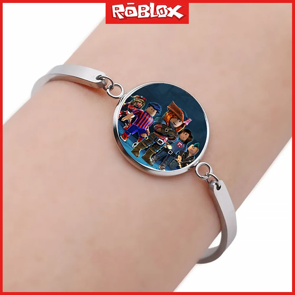 2024 New Game Roblox Cartoon Secondary Creative Fashion Time Gemstone Alloy Bracelet Bracelet Boys Girls Birthday Gift