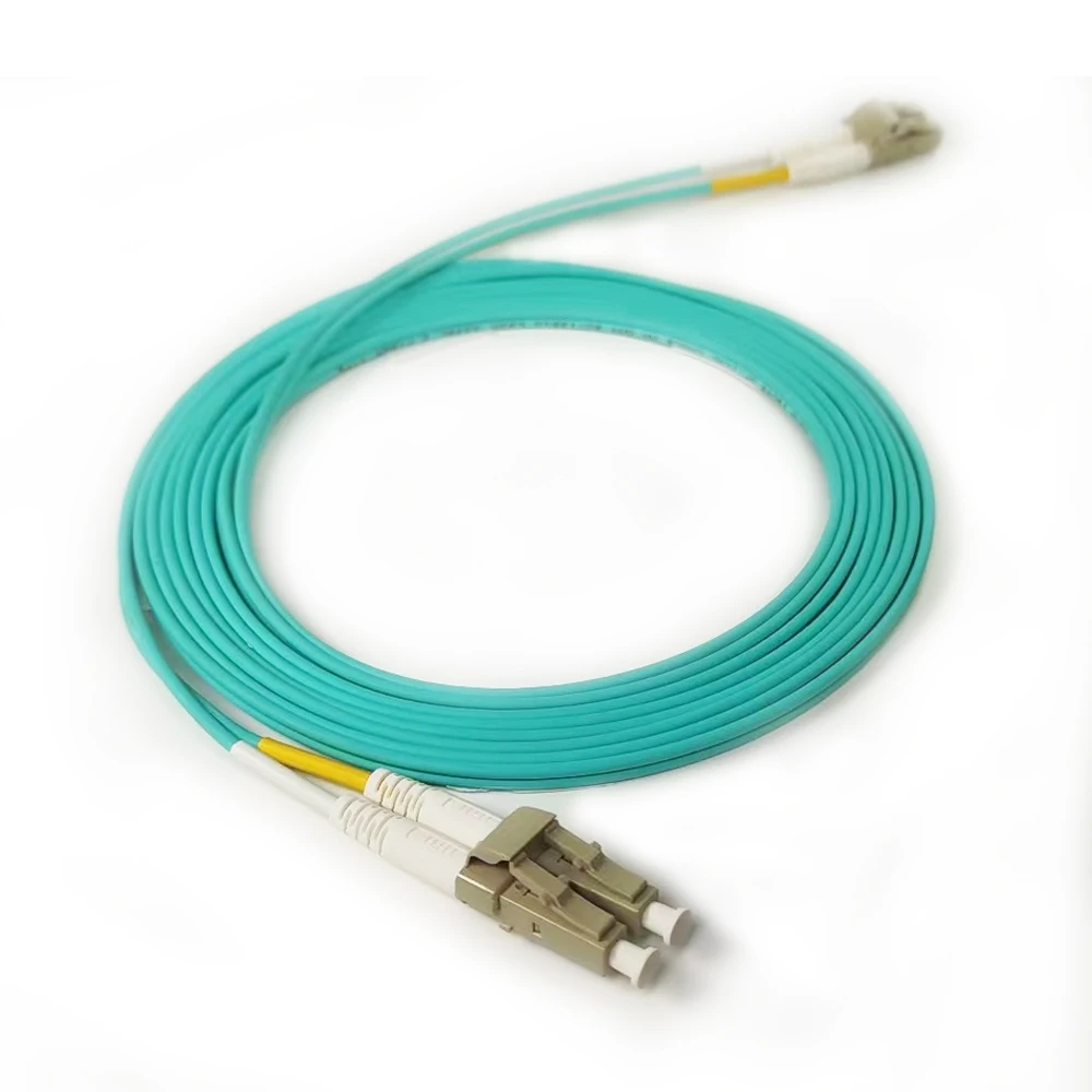 1m/2m/3m/5m/10m cabo de remendo de fibra óptica om3 10g multi-modo dual core 1.6mm lc/UPC-LC-UPC cabos de fibra óptica cabo óptico