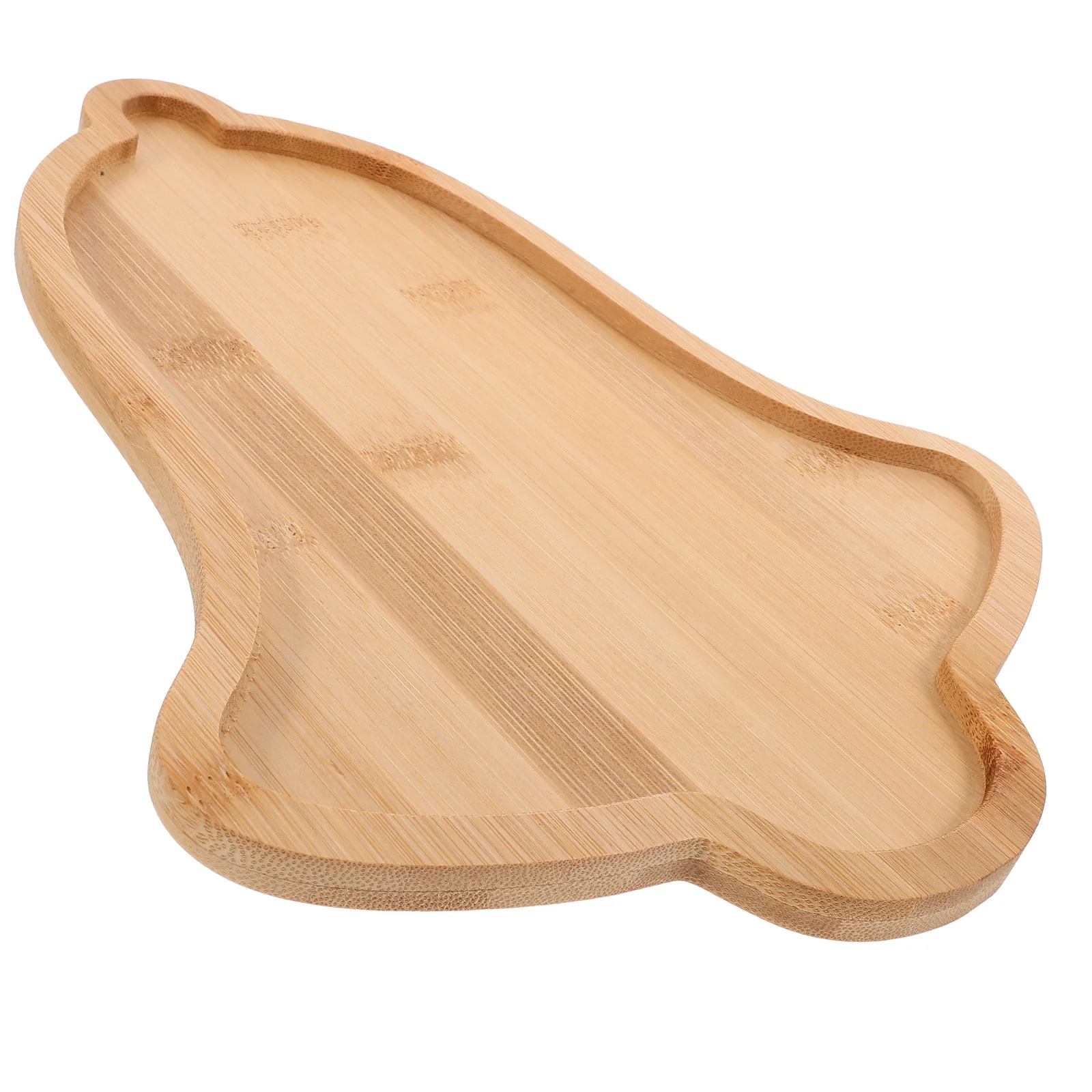 

Bamboo Christmas Bell Shaped Serving Platter Tray Nuts Snack Bowl Desserts Fruit Container Party Plate Food Holder