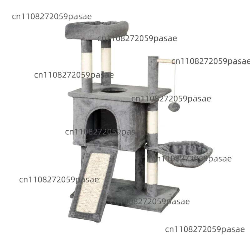 

Высокая когтеточка-комплекс для крупных кошек, многоуровневая кошачья башня с домиком-лежанкой, центр активностей с когтеточкой, прочная мебель для кошек