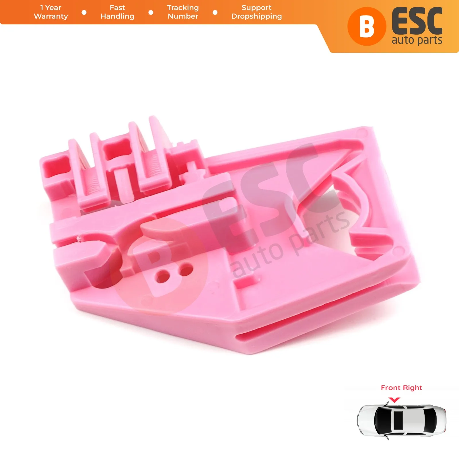 ESC Auto Parts EWR339 Electrical Power Window Regulator Clip RB Front Right Door 1Z1837462 for Skoda Octavia Laura MK2 1Z