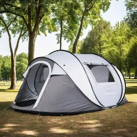 4 Person Pop Up Camping Tent Instant Setup Waterproof Windproof Portable Family Dome Tent for Outdoor Camping Hiking Fishing Beach Picnic Travel with Carry Bag