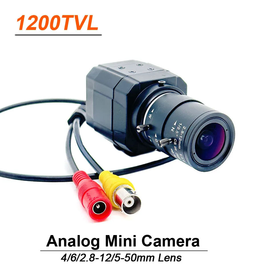 HD 4mm/6mm/2.8-12mm 5-50mm Varifocal Zoom Lens Industrial 1200TVL Color Analog Video CCTV Security Camera Support TV Monitor/DVR