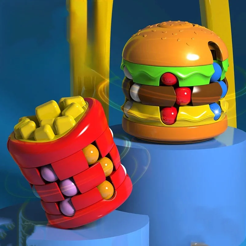 Kinderen Magische Kubus Roterende Bean Volwassenen Vingertop Fidget Stress Creatief Puzzelspel Speelgoed voor kinderen