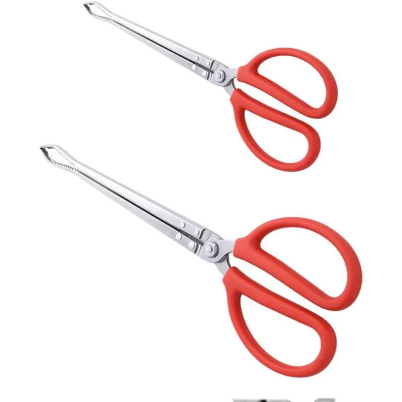 

Professional Garbage Color Tongs Anti-slip Long Handle Outdoor Pliers for Crab Catching Loach Fish Grabbing Rust-proof