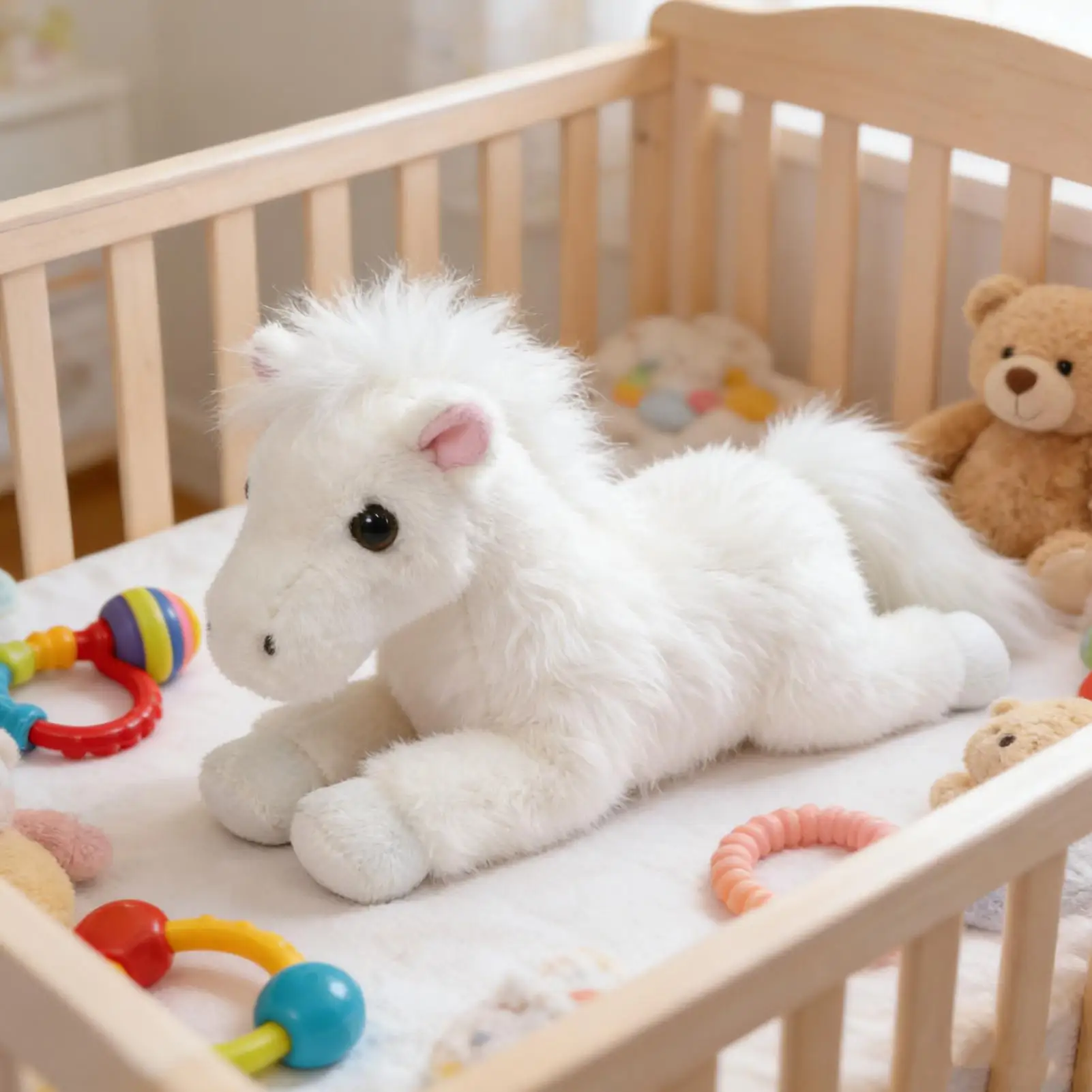 

Stuffed Animal Horse 16.5 Inch Soft Doll Horse Toys For Kids Adults Spring Festival Living Room Bedroom Sofa Bed Home Car