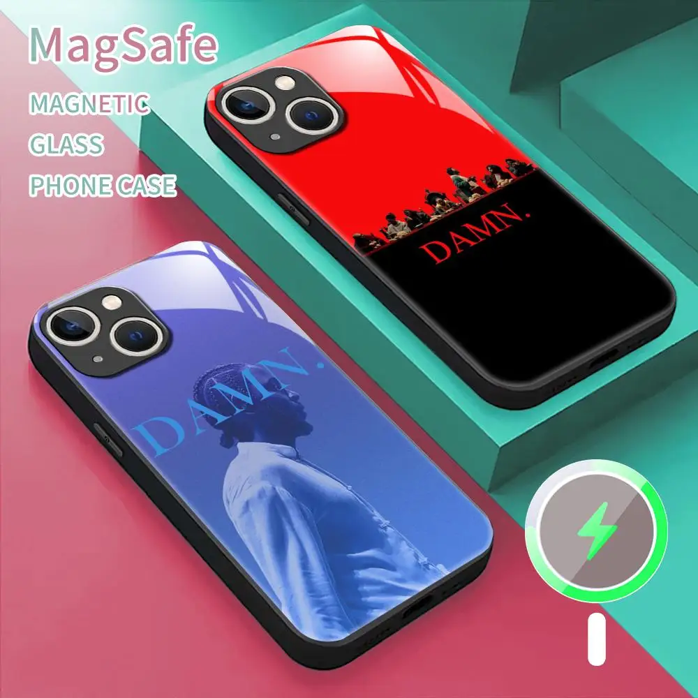 Damn Kendrick Lamar Phone Case For iPhone 16 15 14 13 12 11 X XR XS XSMAX 8 Plus Mini Pro Max Glass Magnetic Phone Case