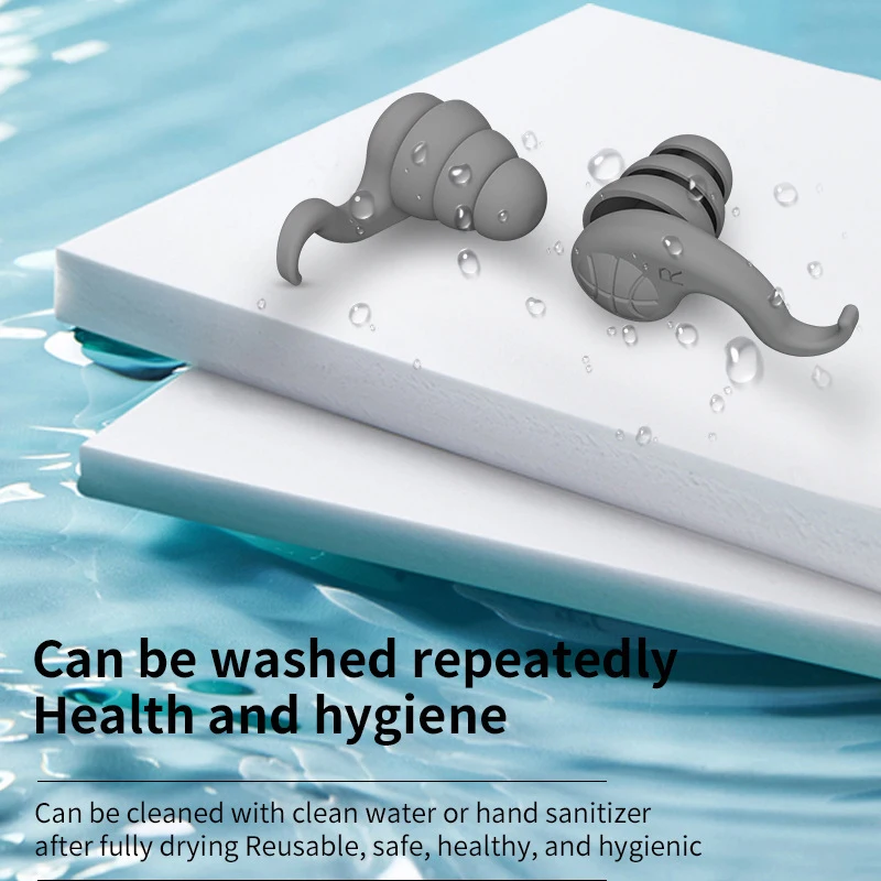 Dźwiękoszczelne zatyczki do uszu do spania miękkie silikonowe nauszniki ochrona przed hałasem podróżna ochrona wielokrotnego użytku zatyczki do uszu blokujące dźwięk