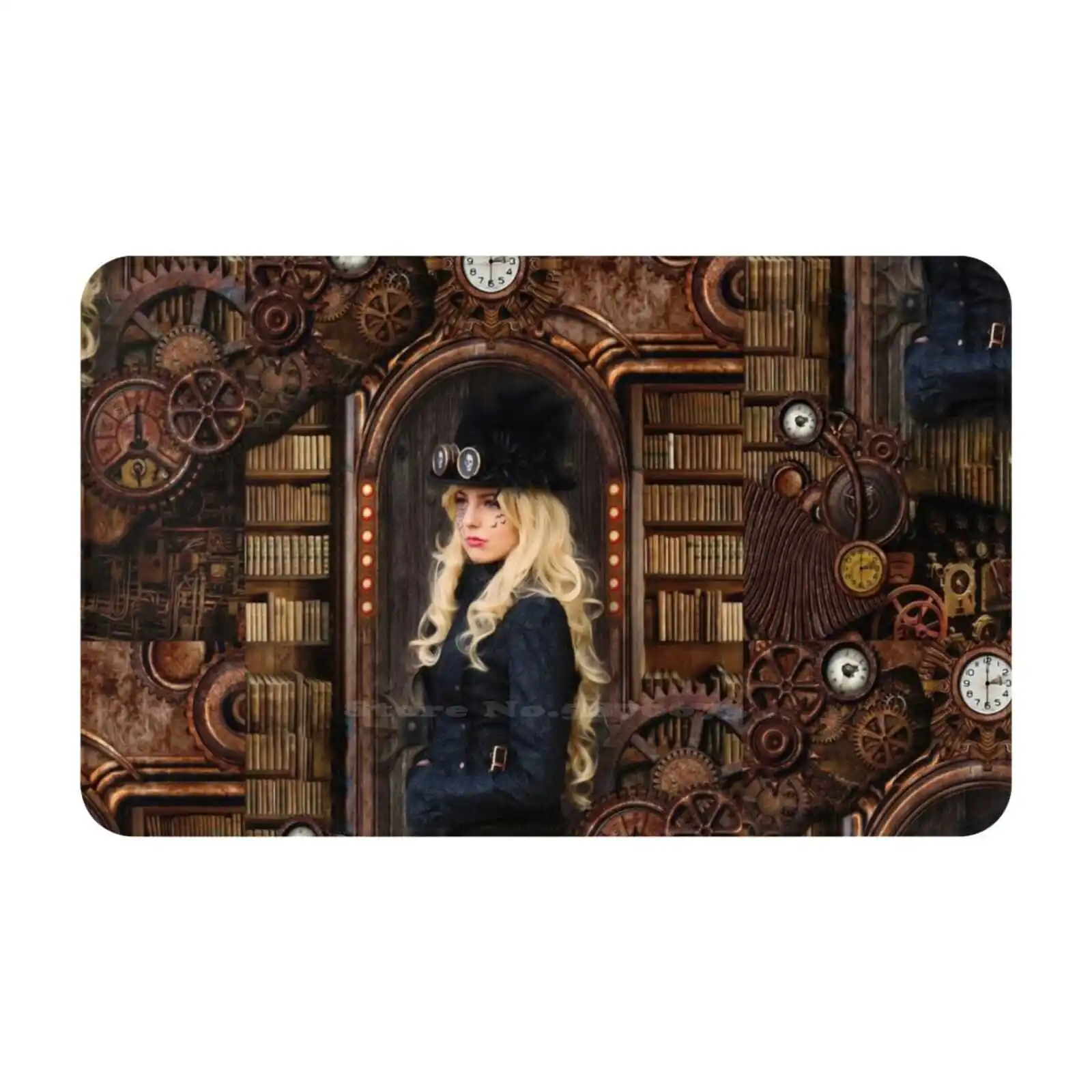 

Steampunk | Steampunk Girl | Steampunk Gear | Steampunk Clocks Soft Cushion Car Home Carpet Door Mat Steampunk Gear Steampunk