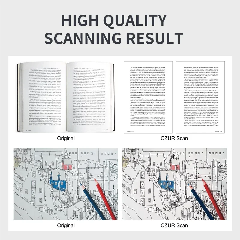2025 Czur Book Scanner Automatic ET18 Pro Ocr A3 مكتبة كاميرا المستندات قابلة للبحث Pdf Tiff #3