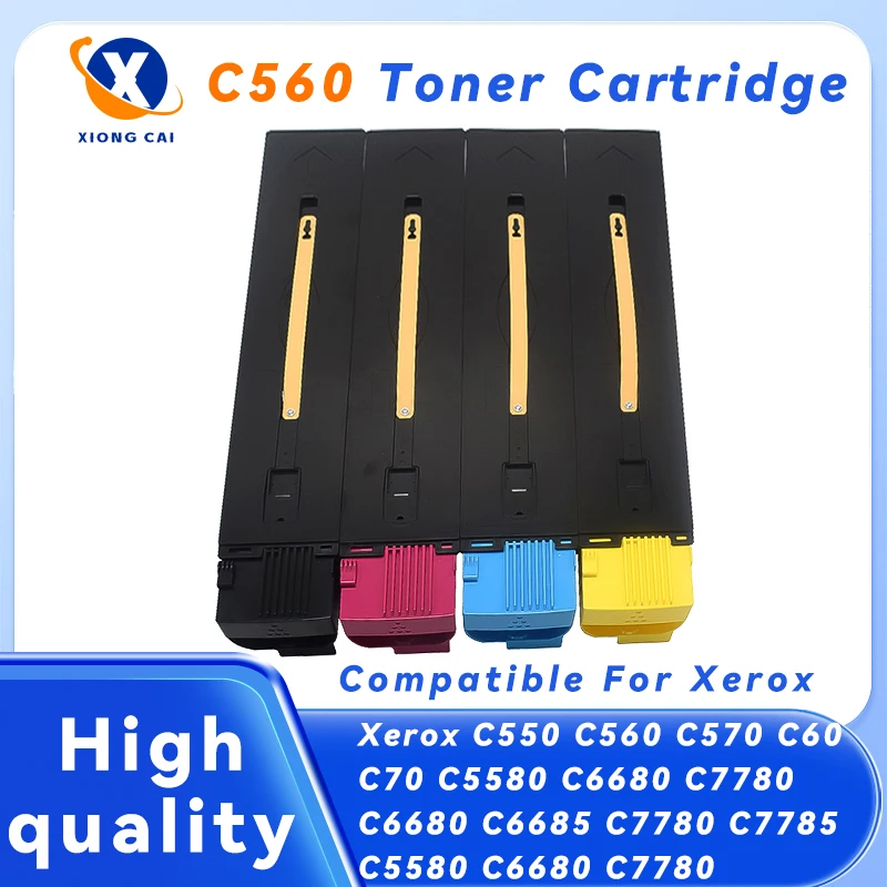 4Colors Toner Cartridge C560 C7780 Compatible For Xerox Color C550 C560 C570 C60 C70 DocuCentre IV C5580 6680 7780 DocuCentre