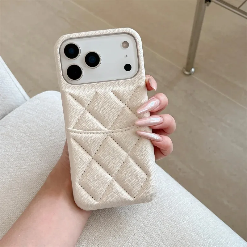 Card Slot Holder Wallet Phone Case for iPhone 17 Air 16 15 14 13 12 Pro Max Luxury Lychee PU Leather Shockproof Back Cover