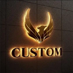 Custom Backlit Sign Led Illuminated 3D Business Logo Sign Stainless Steel Storefront  Company Logo Bar Club Signage Outdoor Sign