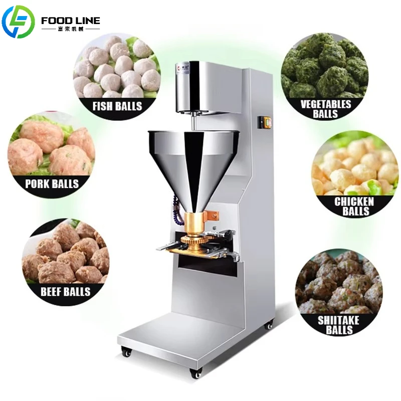 Customized Hydraulic Meatball Forming Machine Single Unit Quiet Operation Meat Paste Extruder Stainless Steel Adjustable Weight