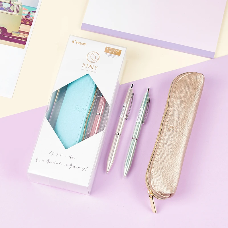PILOT ILMILY Ballpoint Pen Limited Edition Black Ink 0.5mm Luxury Limited Pen Bag Stationery Set Japanese Pens