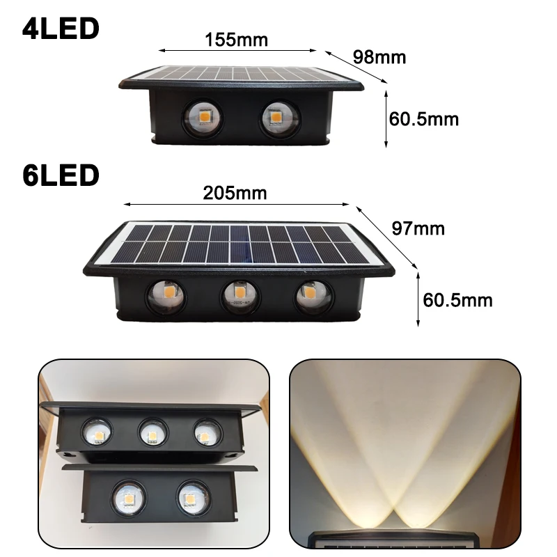 2022 NEW Upgrade Solar Wall Lights LED Outdoor Garden Decoration Solar Power Wall Lamp For Patio Fence Yard Villa