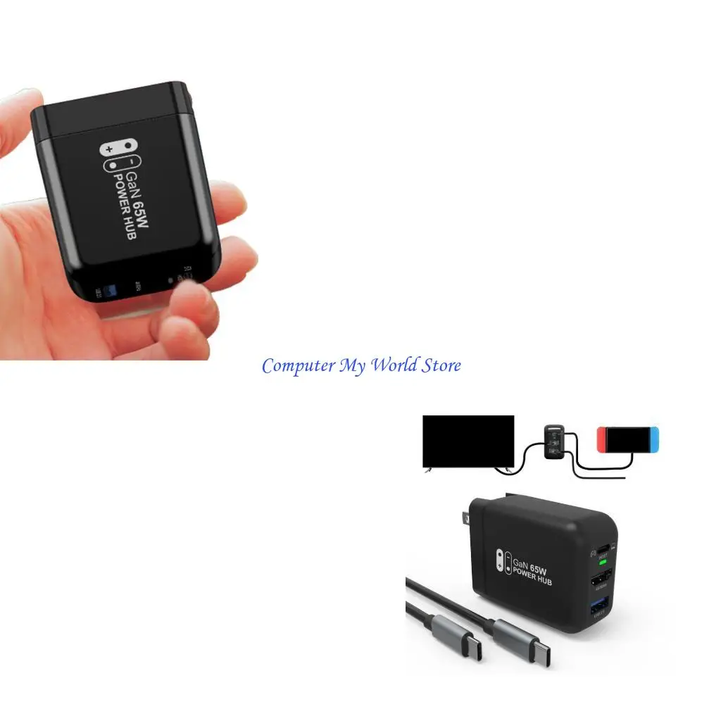 

Y08B 65W USB C Travel Dock 4K 60Hz USB C Docking Station with Charging