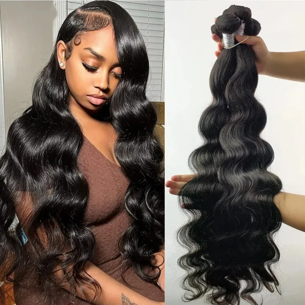 Brazilian Body Wave Human Hair Bundles 100% Human Hair Extension 8-32 Inches Long Remy Hair Weave Unprocessed Virgin Human Hair