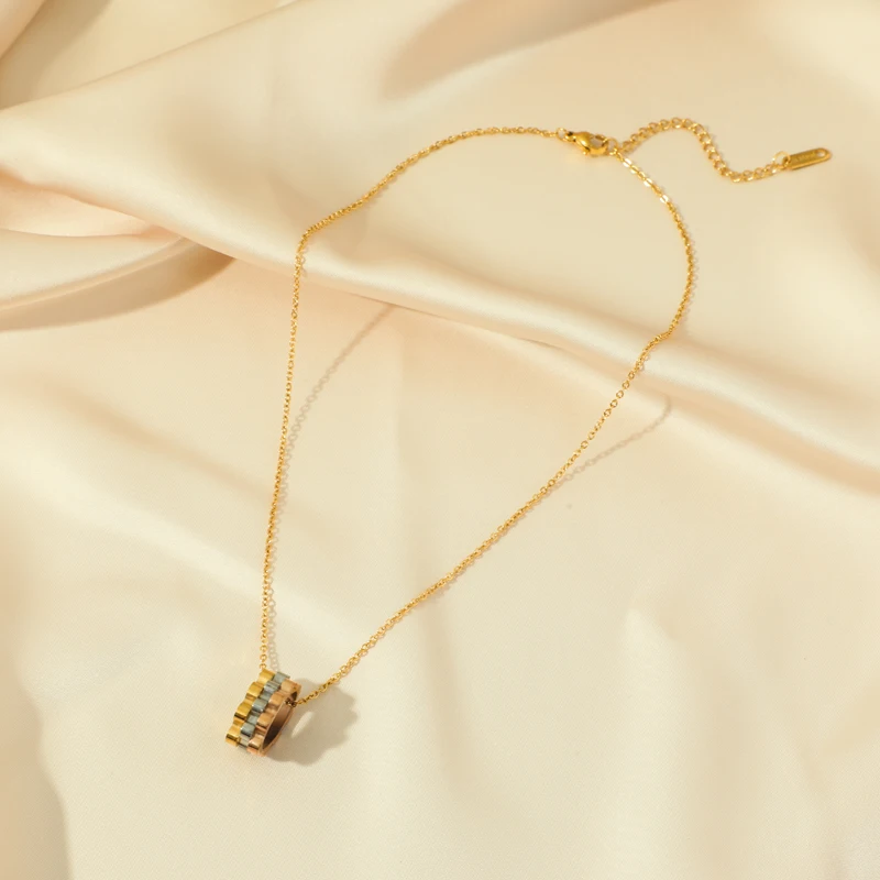 EILIECK 316L Edelstahl Phoenix-Blumen-Kreuz Geometrische Halskette Ohrringe für Damen Modisches Wasserdichtes Schmuckset Hochzeit – Detail 33