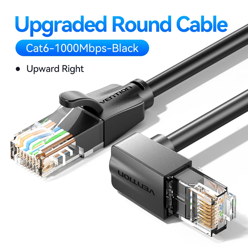 Ventie Cat6 Ethernet-kabel 90 °   Rechthoekig ontwerp CAT 6 netwerken internet Lan-snoer voor laptops PS5 4 Xbox router RJ45-kabel