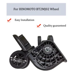 For HINOMOTO BT2MJ02 Nylon Luggage Wheel Trolley Case Wheel Pulley Sliding Casters Universal Wheel Repair Slient Wear-resistant