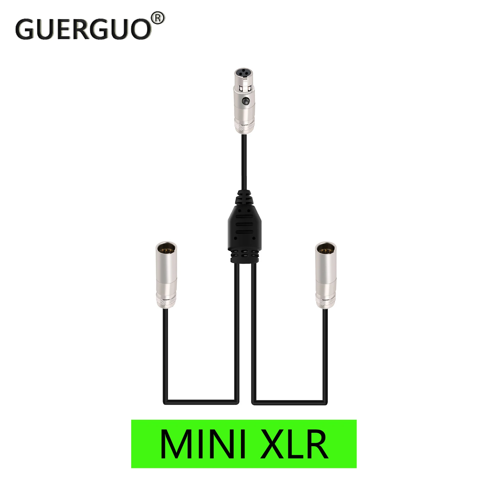 10PC 3/4/5Pin Mini XLR Y Splitter Cable Mini XLR Female to 2 Male Cable for Shure Bodypack Transmitter Wireless System 0.2M-0.5M