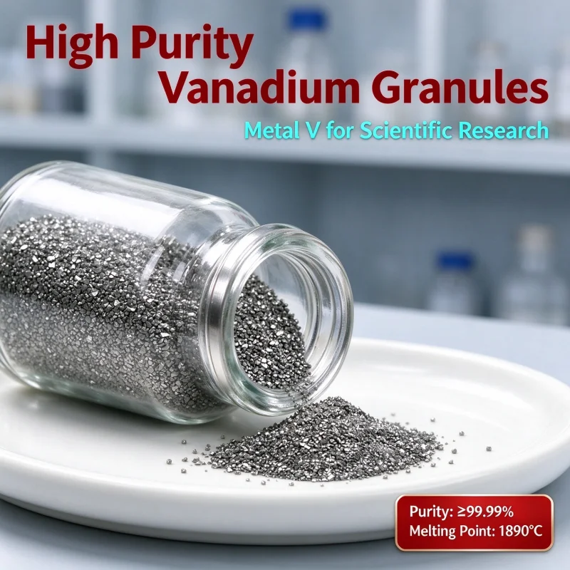 High Purity Vanadium Granules & Lumps Dendritic Crystal Metal V for Scientific Research Applications