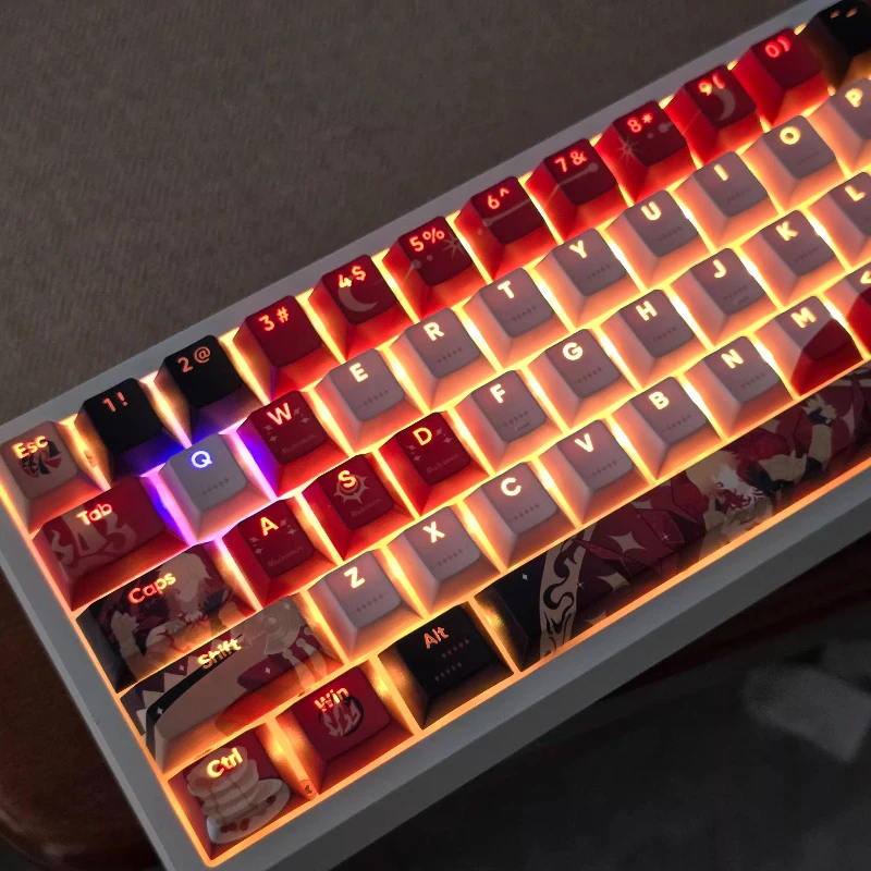 

Колпачки для клавиш Deimos на заказ 왁レイル PBT Cherry Profile/MOA Keycap Милый мультяшный аниме Point Key Cap для геймеров Оригинальный дизайн Подарки