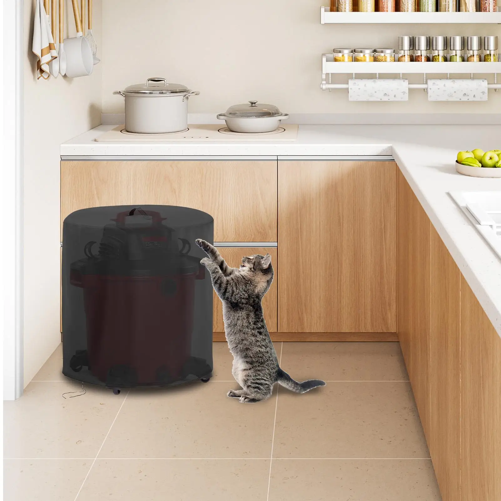 غطاء لمتجر المكنسة الكهربائية، غطاء المكانس الرطبة والجافة، حقيبة حماية خفيفة الوزن مقاومة للماء مع رباط قابل للتعديل للمنزل #2