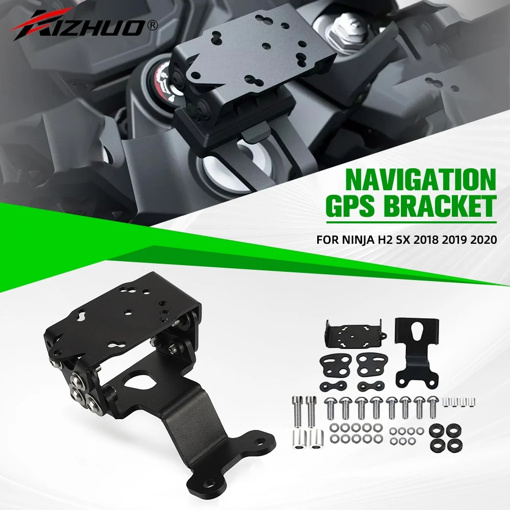 

For Kawasaki Ninja H2 SX 2018 2019 2020 Motorcycle CNC aluminum GPS Phone Holder Stand Navigation Extension Bracket Ninja H2SX