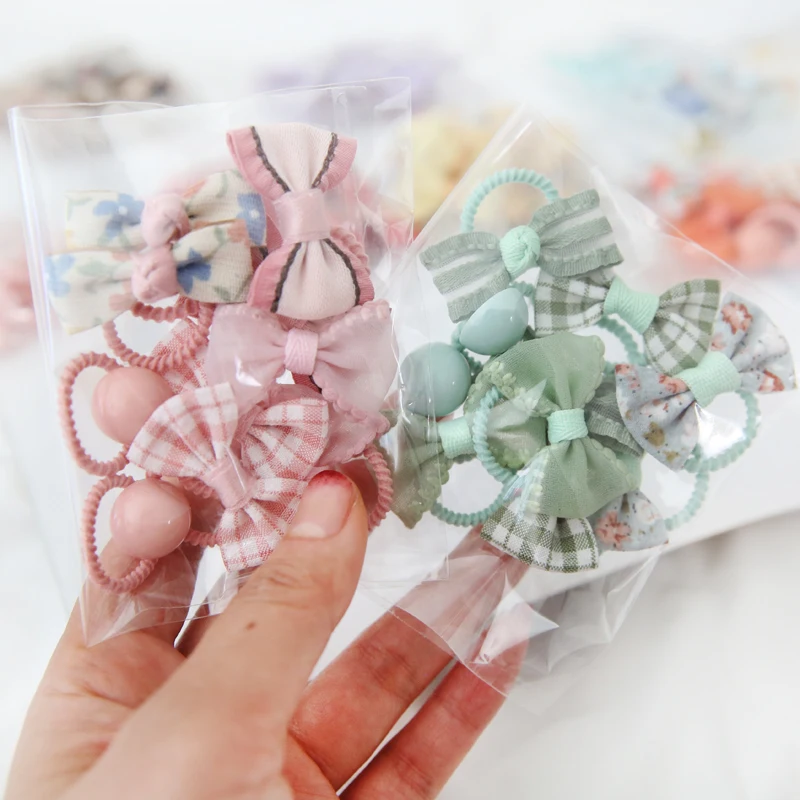 10Pcs/Lot  Children\'s Cute Headwear Hair Accessories Bow For Babys  Scrunchie