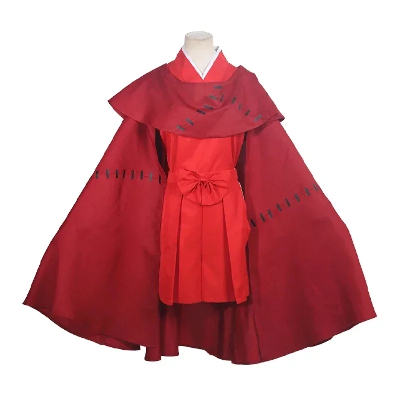 Yashahime: Princess Half-Demon Bounty Hunter Cosplay Costumes Women Halloween Costume Bow Skirtred Suit Blouse Pants Cloak