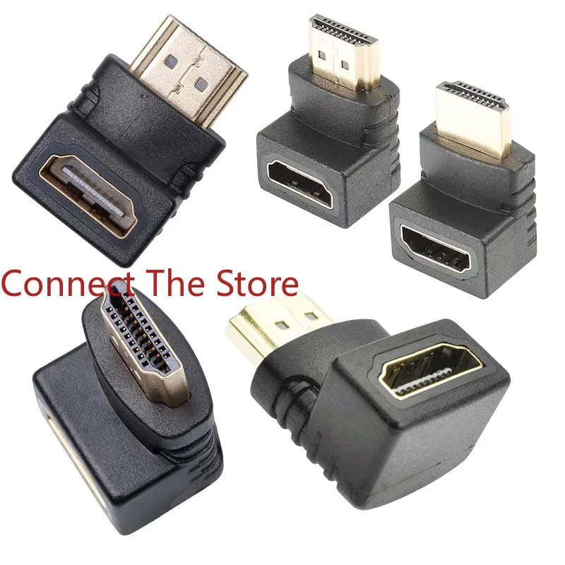 3PCS Adapter Male To Female TV Computer Hdmi 90-degree Right Angle Extension