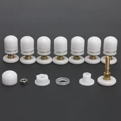 8pcs Door Rollers Home Bottom Top Shower Door Rollers/Runners/Wheels Replacement Single Wheel for Shower Enclosures Cabins