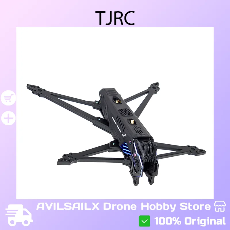 TJRC Jianming 6 FPV Frame Kit, Compatible with DJI O4 Pro, Carbon Fiber Long Range & Freestyle Racing Drone Frame