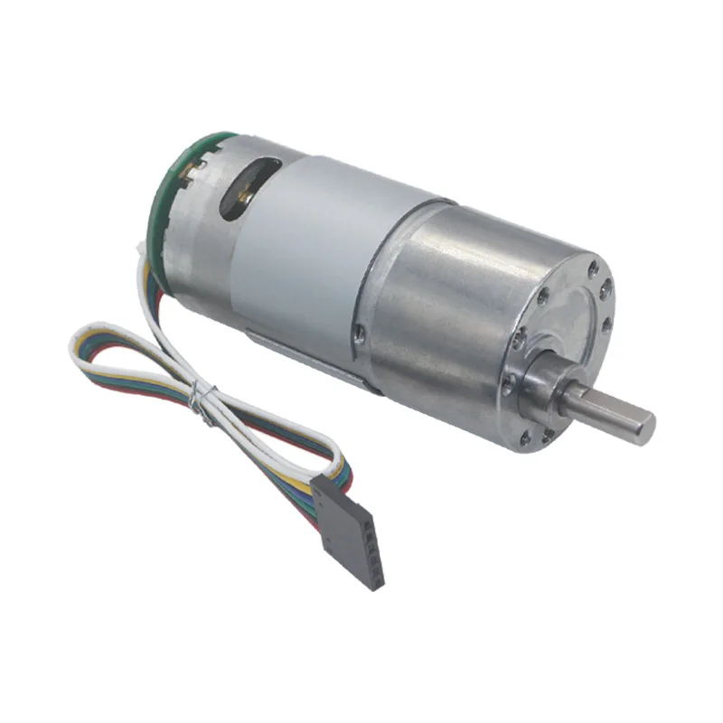 JGB37-545B 12V 15-2000R High speed  electric Encoder reduction motor dia37mm metal gearbox reducer 24V dc gear motor hall sensor