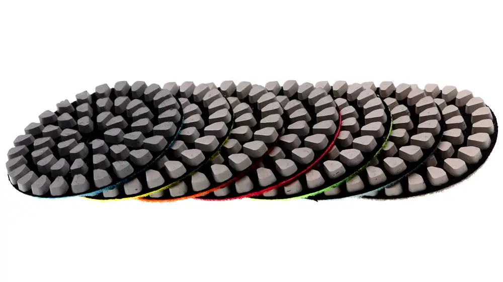 7 Stück 4-Zoll-Trockenpolierscheiben für Betonböden, 6 mm, super scharfe Schleifscheiben für Granit, Marmor und Betonböden. – Detail 4