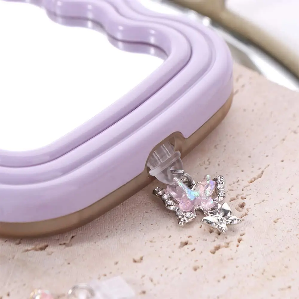 

Type-C Metal Butterfly Phone Dust Plug Dustproof Colored Stone Butterfly Charge Port Anti Dust Plug Silver Creative