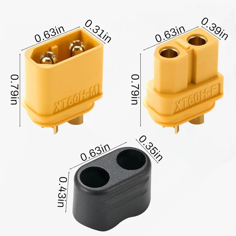 40/1PCS XT60 Female Male Plug with Sheathfor XT60H Plugs Connector Adapter for RC Lipo Battery Airplane Wire Cable Connectors