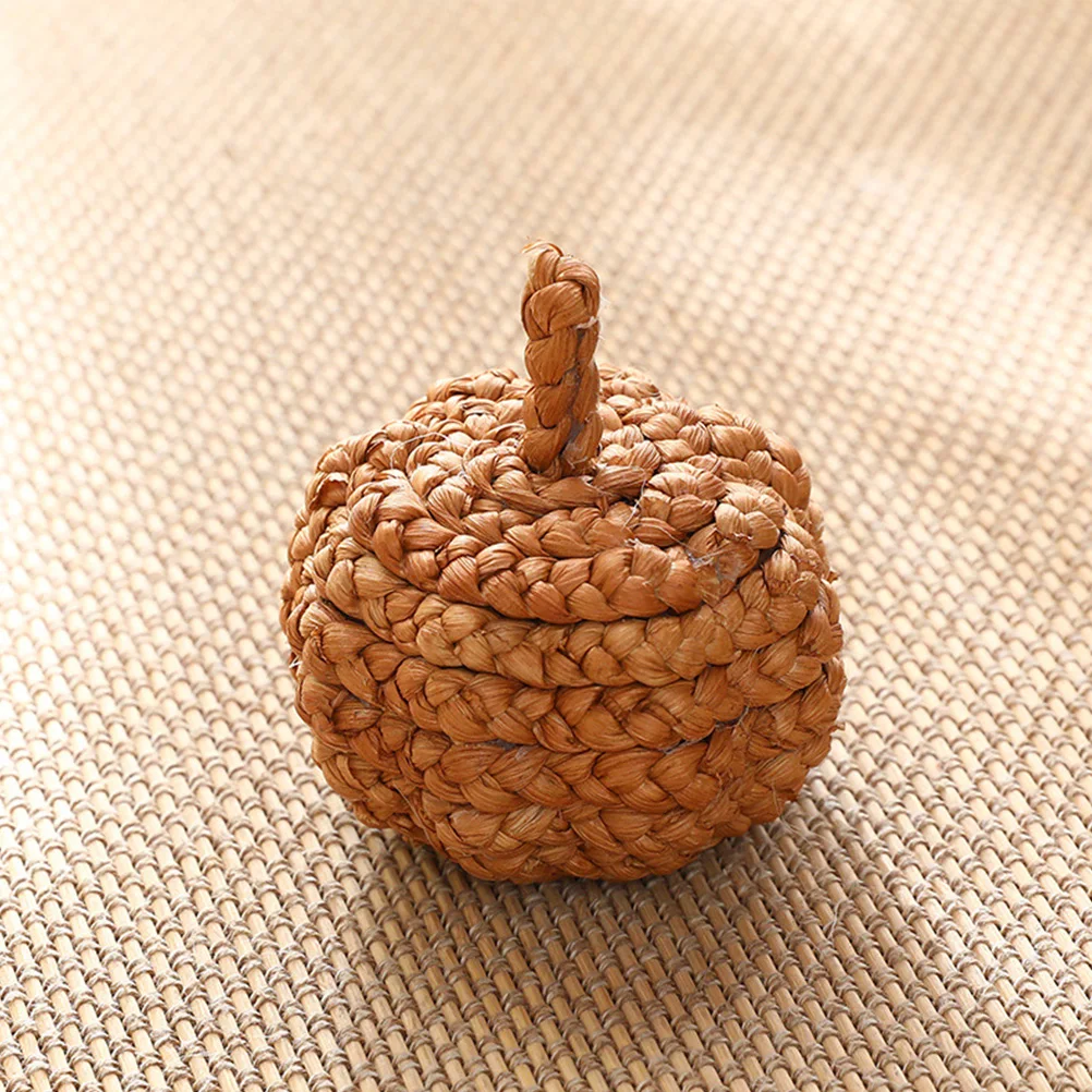 

2pcs Straw Woven Decorative Ornaments Fall Thanksgiving Party Outdoor Harvest Festival Home Bedroom Decoration Lifelike
