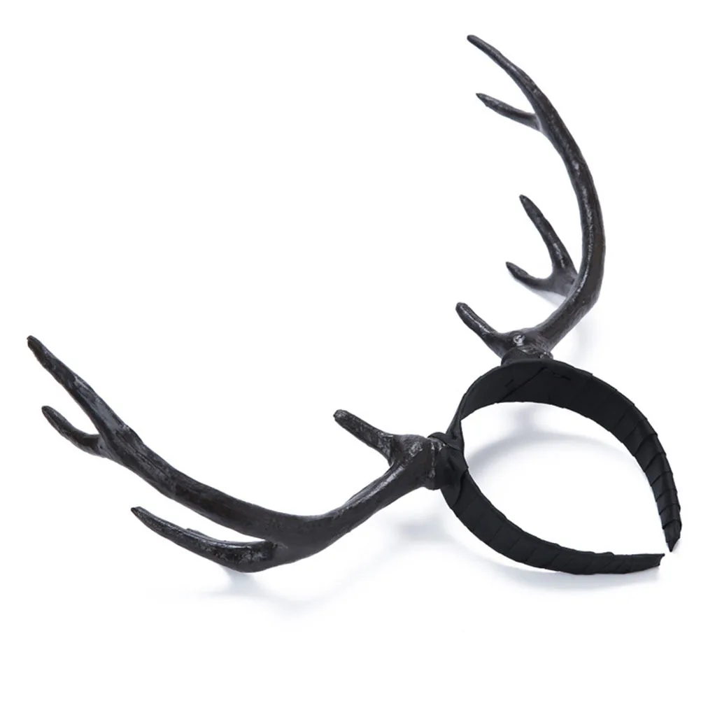 

Antlers Headband Black Costume Hair Hoop For Halloween Christmas Festival Masquerade Party Cosplay Stage Performance
