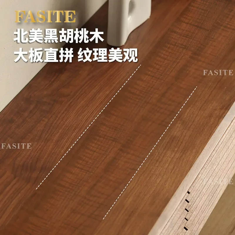 for North American Black Walnut TV Cabinet Nordic Solid Wood Floor Cabinet Light Luxury Living Room Furniture for Small