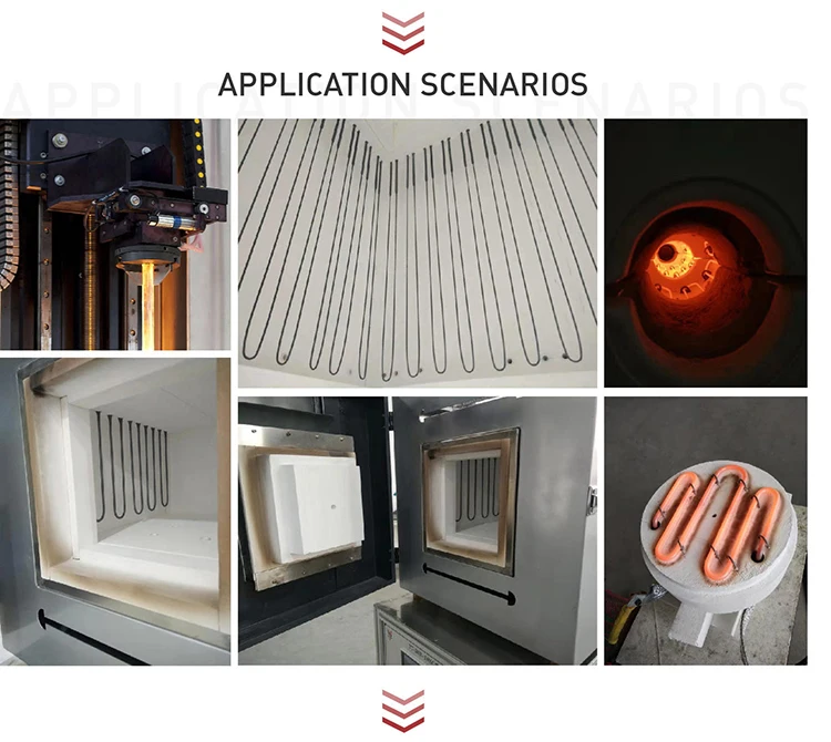 TC1700 MoSi2 Heating Element High-Temperature Flexible U-Type Rod, Ceramic for Electric Furnace Kiln and Heating Application Use