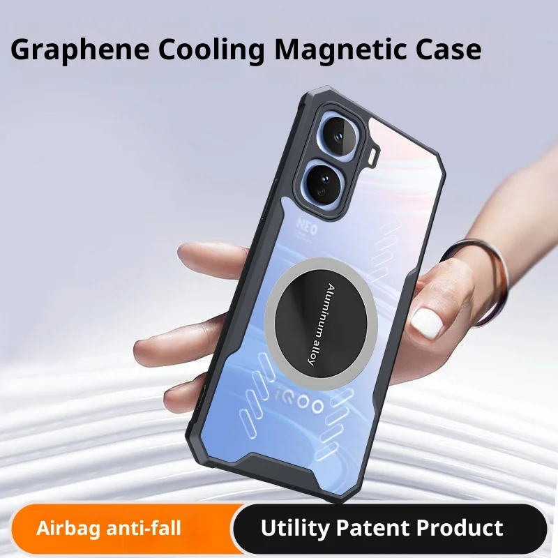 حافظة لهاتف vivo IQOO Neo11 غطاء مغناطيسي فاخر وشفاف للتبريد لهاتف IQOO Neo 11 ممتص للصدمات Funda #4