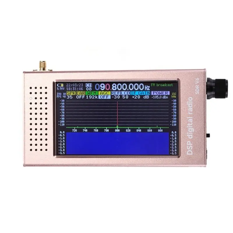 راديو FULL-DSP SDR V6 بشاشة 4.3 بوصة IPS MW SSB CW HAM مستقبل راديو كامل النطاق للاتصالات HAM #4