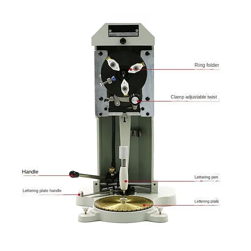 Inside Ring Engraver Stamper with Two Faces Standard Letter Block Dial Jewelry Making Engraving Machine