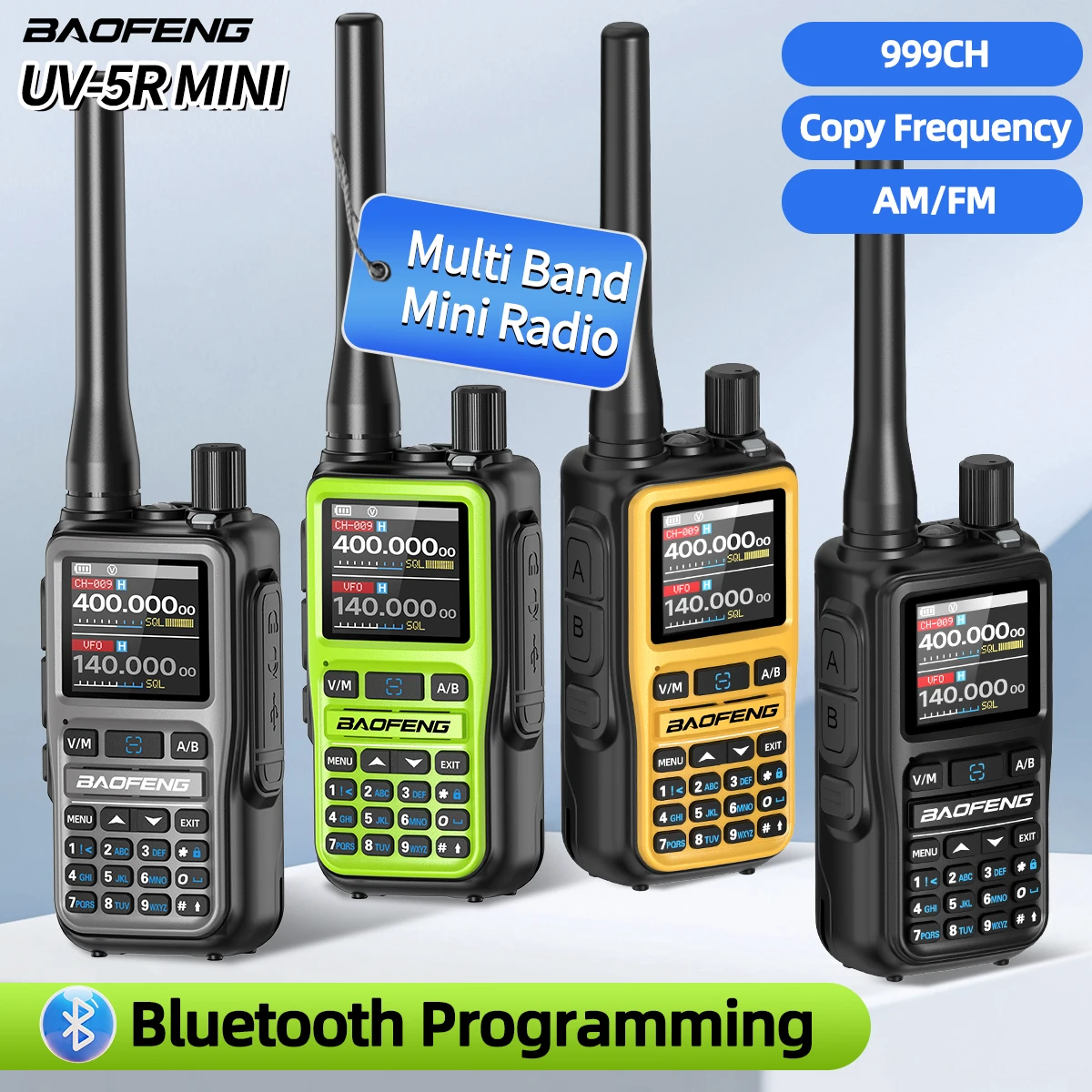 yZ[zBAOFENG UV-5R ~jtohgV[o[ Bluetooth vO~OCXRs[g Type-C A}`ALvp