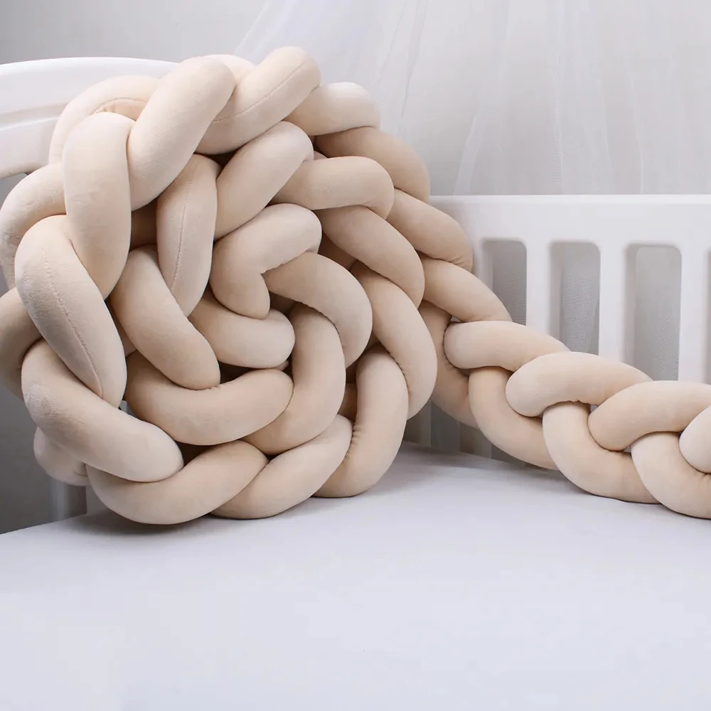 -36m-knot-braid-baby-bed-bumper-infant-cradle-protector-plush-pillow-cushion-crib-anti-collision-room-decor